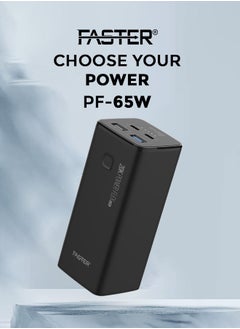 Faster PD-65W Power Bank- Powerful 20000mAh Powerbank 65W PD Fast Charging- Dual USB and PD Type C High Capacity- 4 Ports Portable Charger for Laptops Tablets Smartphones and More  - Image 2