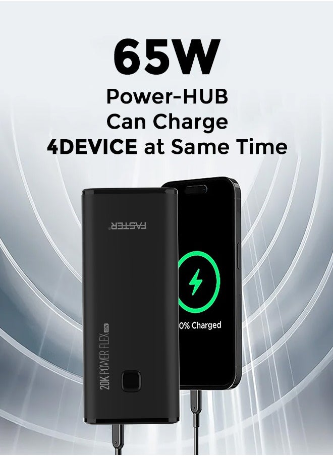 PD-65W Power Bank- Powerful 20000mAh Powerbank 65W PD Fast Charging- Dual USB and PD Type C High Capacity- 4 Ports Portable Charger for Laptops Tablets Smartphones and More - pzsku/Z059C12F9830C0A131D6FZ/45/_/1733292588/06e6da45-a25d-4918-8bc9-2d9d291ae622