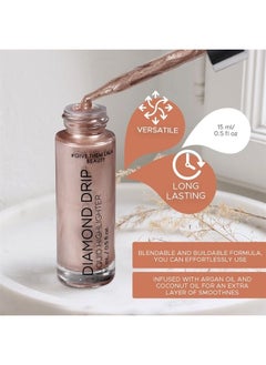 Diamond Drip Liquid Highlighter By Give Them Lala- Highly Pigmented Shimmer Highlighter For Face & Chest- Illuminator Drops For Diamond Sparkle- Glow Drops For Dewy Foundation, Cruelty-Free - (Iced)