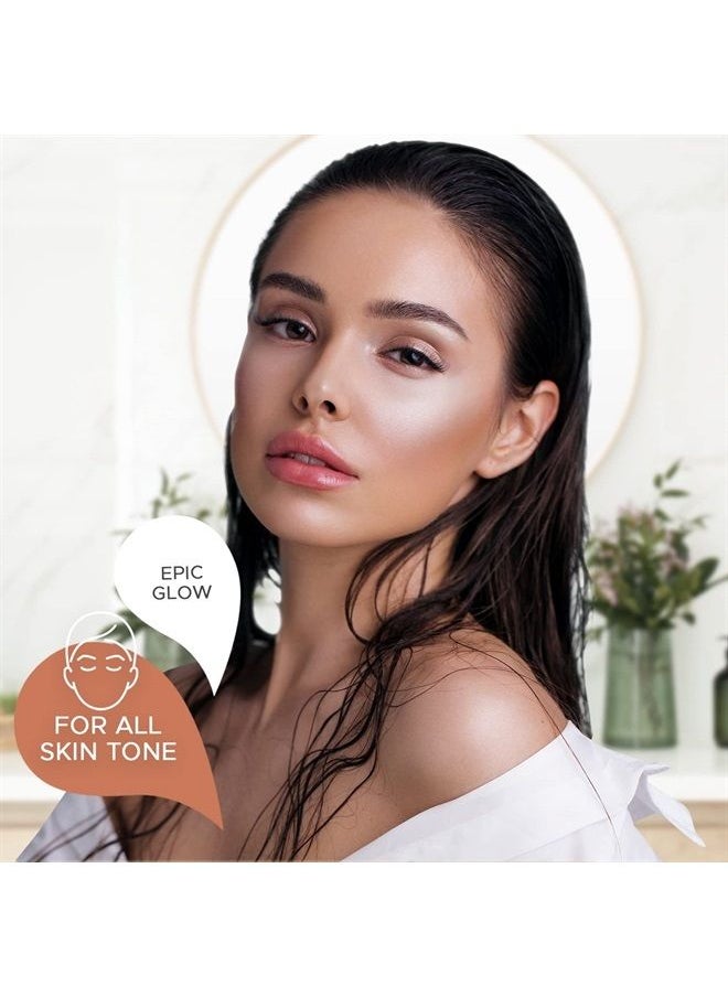 GIVE THEM LALA - Diamond Drip Liquid Highlighter By Give Them Lala- Highly Pigmented Shimmer Highlighter For Face & Chest- Illuminator Drops For Diamond Sparkle- Glow Drops For Dewy Foundation, Cruelty-Free - (Iced) - Image 1