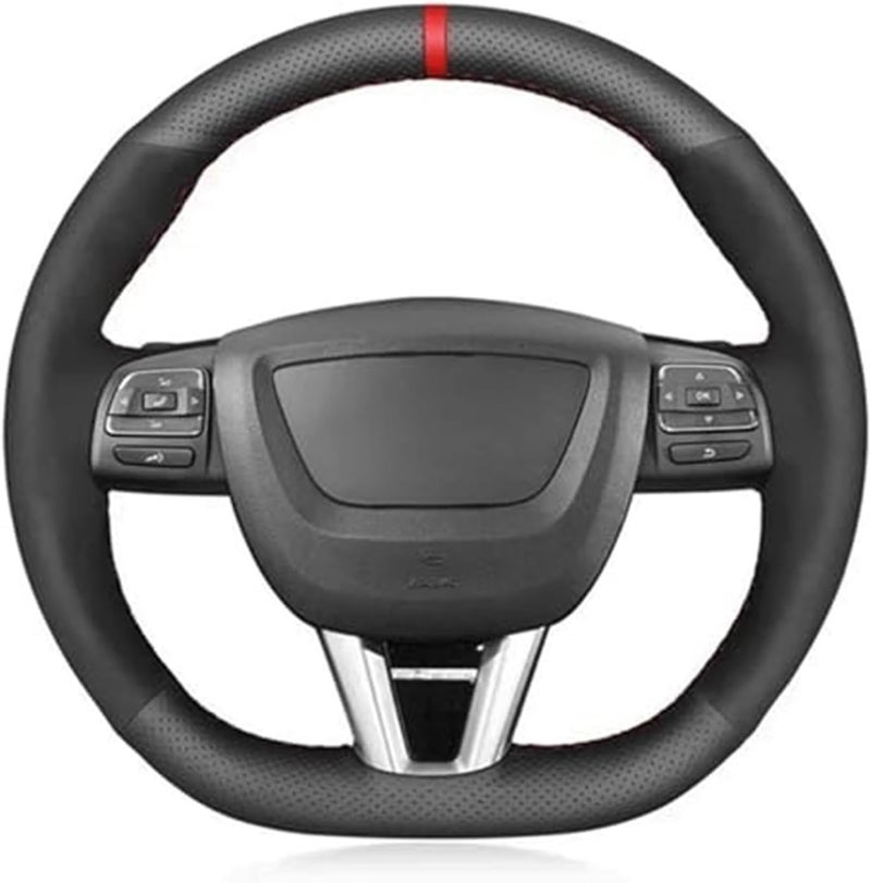 Wivplex Black Leather Steering Wheel Cover - Image 1