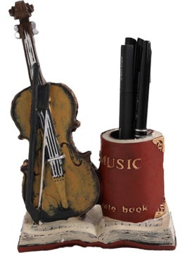 Keyfim Shop Decorative Violin Design Polyester Pencil Holder  - Image 3
