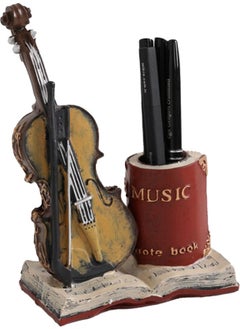 Keyfim Shop Decorative Violin Design Polyester Pencil Holder  - Image 2