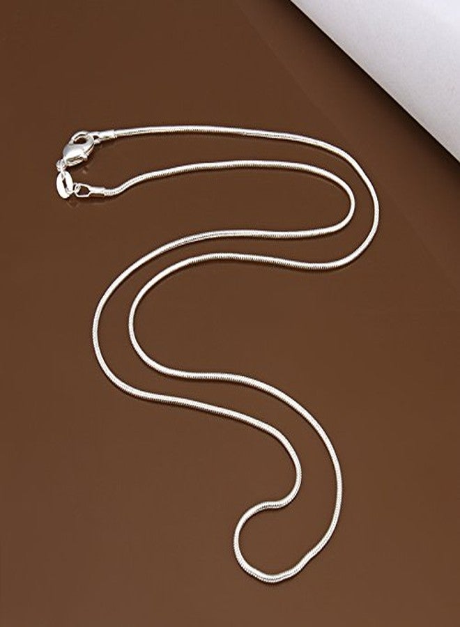 Cutesmile Fashion Jewelry 925 Sterling Silver Italian 1mm/2mm/3mm Snake Chain Crafted Necklace (22Inches, 1MM) - Image 5