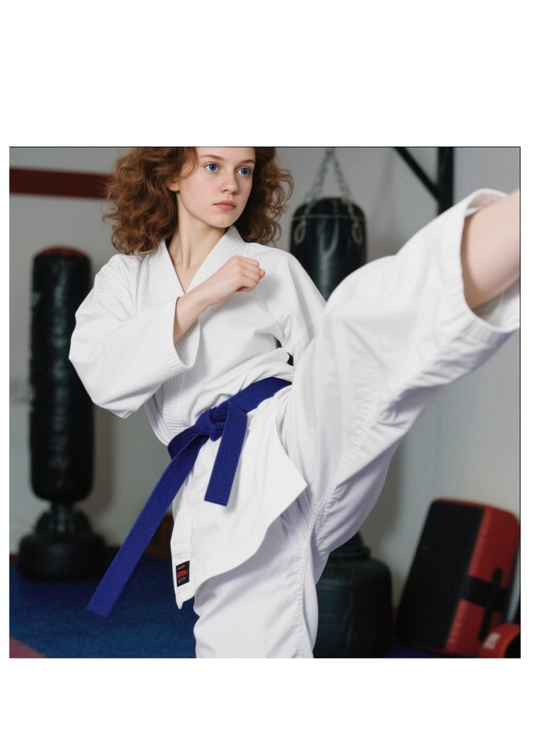 حزام قماشي للفنون القتالية باللون الازرق - Image 3