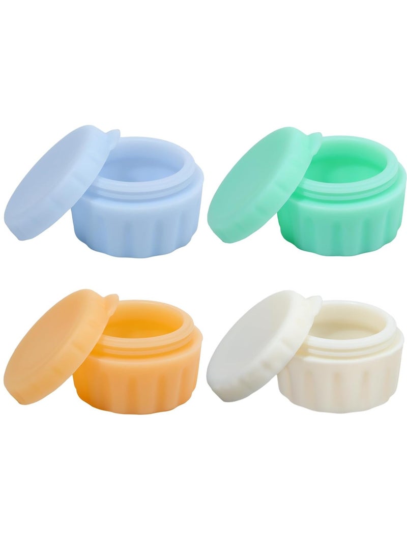 KASTWAVE Cosmetic Jars, 4 Pcs 1 oz Plastic Cosmetic Jars, Leak Proof Plastic Cosmetic Container Jars for Travel Storage Make Up, Eye Shadow, Nails, Powder, Lotion, Jewelry, Candy, Craft - Image 1