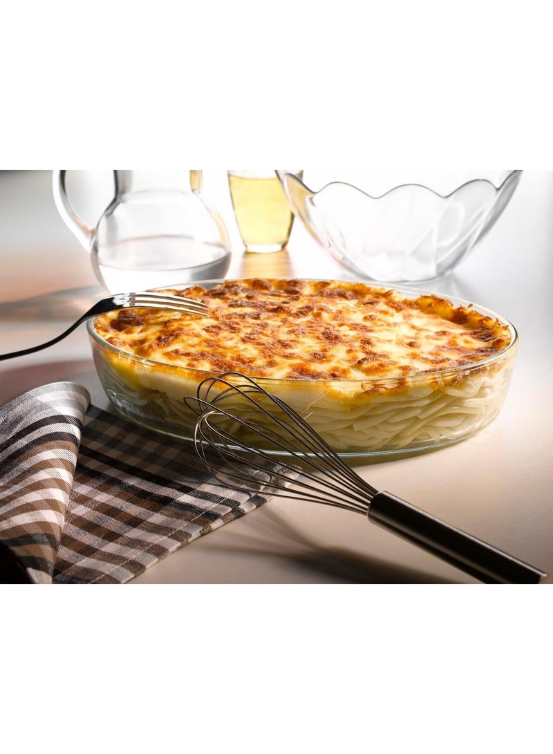 ماستر جولد طقم صواني فرن زجاجية مكون من 3 قطع، مقاومة للحرارة، بيضاوية الشكل، 1.6 + 2.4 + 3.2 لتر | طقم صواني خبز زجاجية شفافة | آمنة للاستخدام في الفرن والميكروويف | صينية فرن متعددة الاستخدامات | أطباق تحميص - Image 4