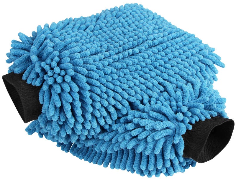 AIDEA Car Wash Mitt Microfiber-2PK, Scratch-Free& Lint-Free, Premium Chenille Microfiber Wash Mitt-Blue Regular Size (7.12''X10.14'') - Image 1