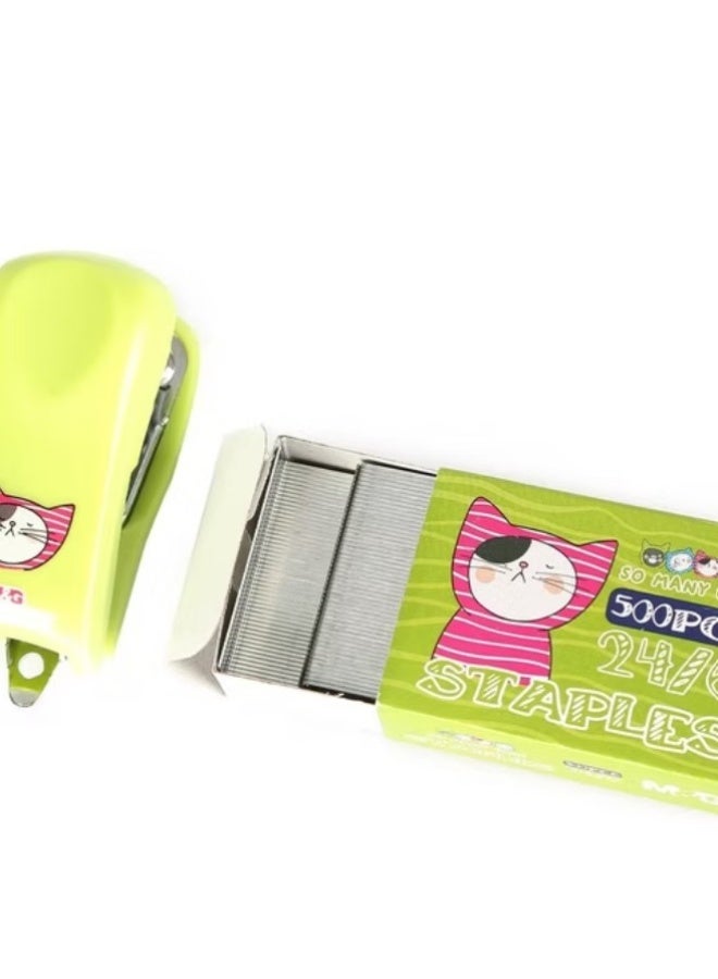 M&G Chenguang So Many Cats Mini Stapler 24/6 Stapler Set with Pack of Stapless - 1pcs - No:ABS916S6 - Image 3