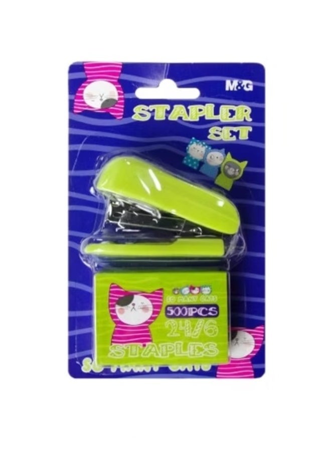 M&G Chenguang So Many Cats Mini Stapler 24/6 Stapler Set with Pack of Stapless - 1pcs - No:ABS916S6 - Image 5