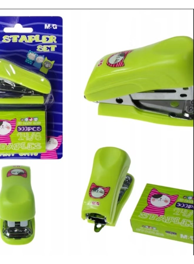 M&G Chenguang So Many Cats Mini Stapler 24/6 Stapler Set with Pack of Stapless - 1pcs - No:ABS916S6 - Image 4