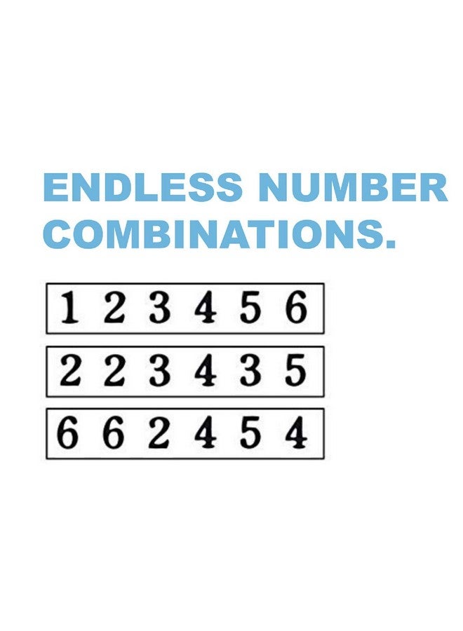 COSCO 2000PLUS Automatic Numbering Machine, 6 Wheels, Self-Inking, Black 0.75 x 0.25 - Image 5