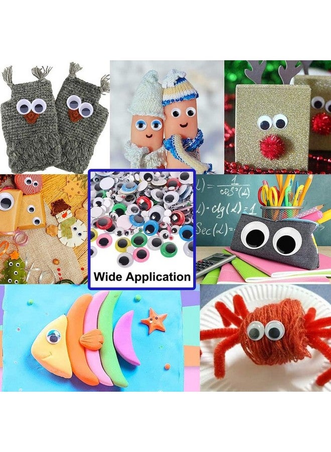 HASTHIP® 1500pcs Googly Eyes for Craft, Self-Adhesive Wiggle Eyes Stickers Kit, Assorted Colors & Sizes Funny Plastic Googly Eyes for DIY Silly Sock Puppets Doll Toy - Image 4