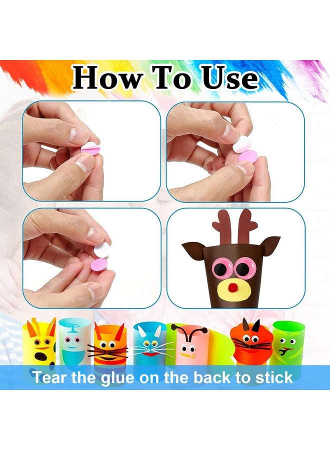 HASTHIP® 1500pcs Googly Eyes for Craft, Self-Adhesive Wiggle Eyes Stickers Kit, Assorted Colors & Sizes Funny Plastic Googly Eyes for DIY Silly Sock Puppets Doll Toy - Image 3