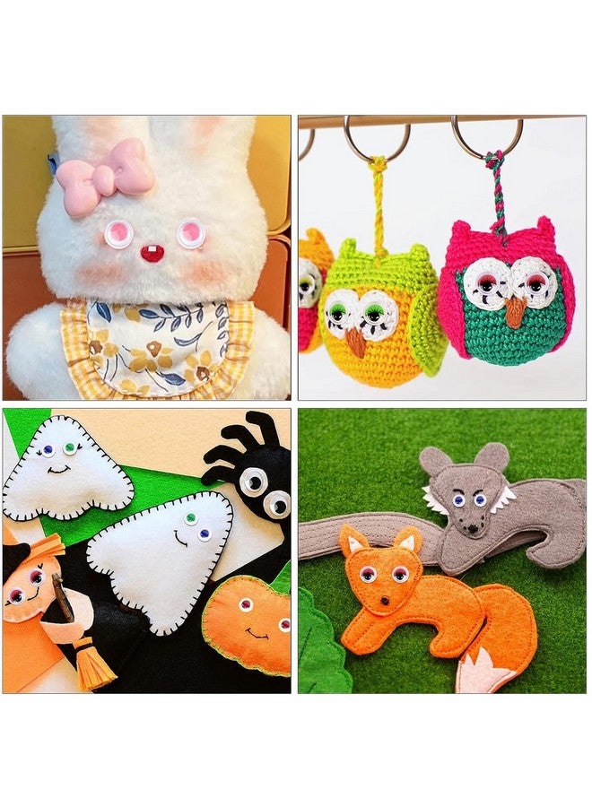 HASTHIP® 1500pcs Googly Eyes for Craft, Self-Adhesive Wiggle Eyes Stickers Kit, Assorted Colors & Sizes Funny Plastic Googly Eyes for DIY Silly Sock Puppets Doll Toy - Image 5