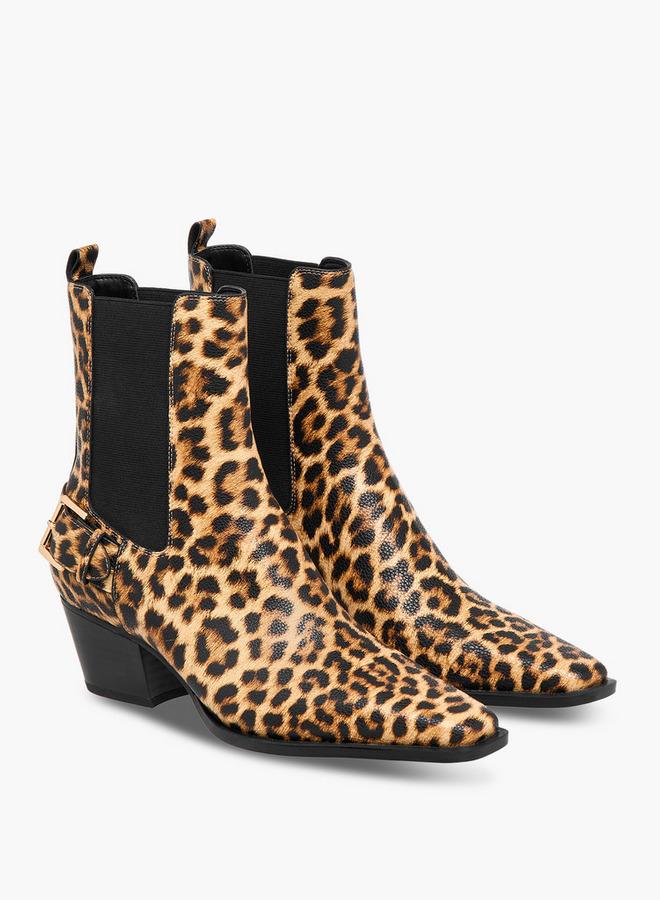 Celeste Women's Slip-On Ankle Boots with Block Heels - Image 3