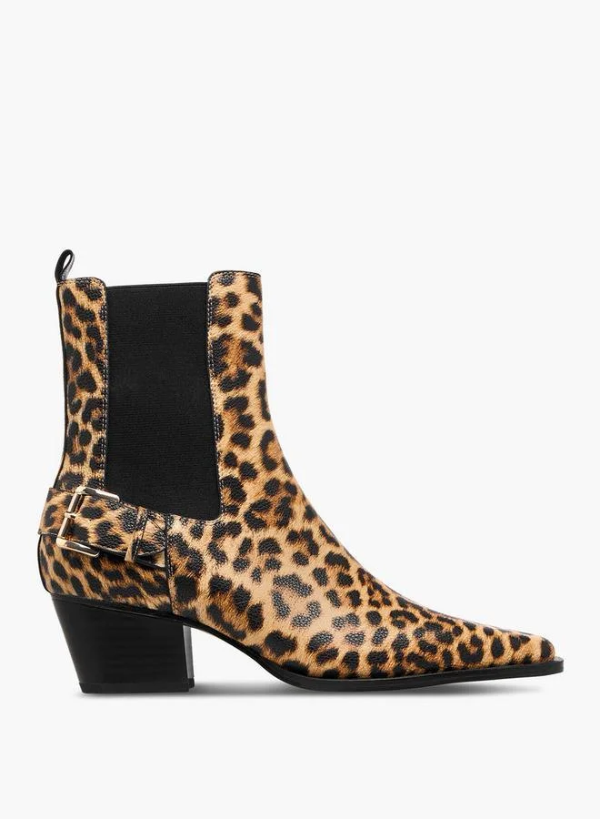 سيليست أحذية الكاحل نسائية سهلة الارتداء بكعب عريض