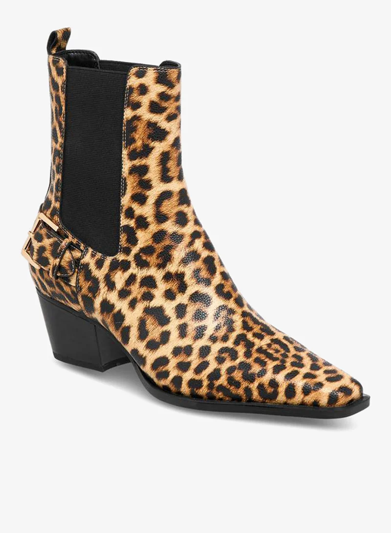 Celeste Women's Slip-On Ankle Boots with Block Heels