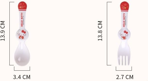 Many Rainbows Hello Kitty Red Happy New Year Dinnerware Flatware Meal Set  Plate Bowls Cup Fork Spoon 6 pieces - Image 4