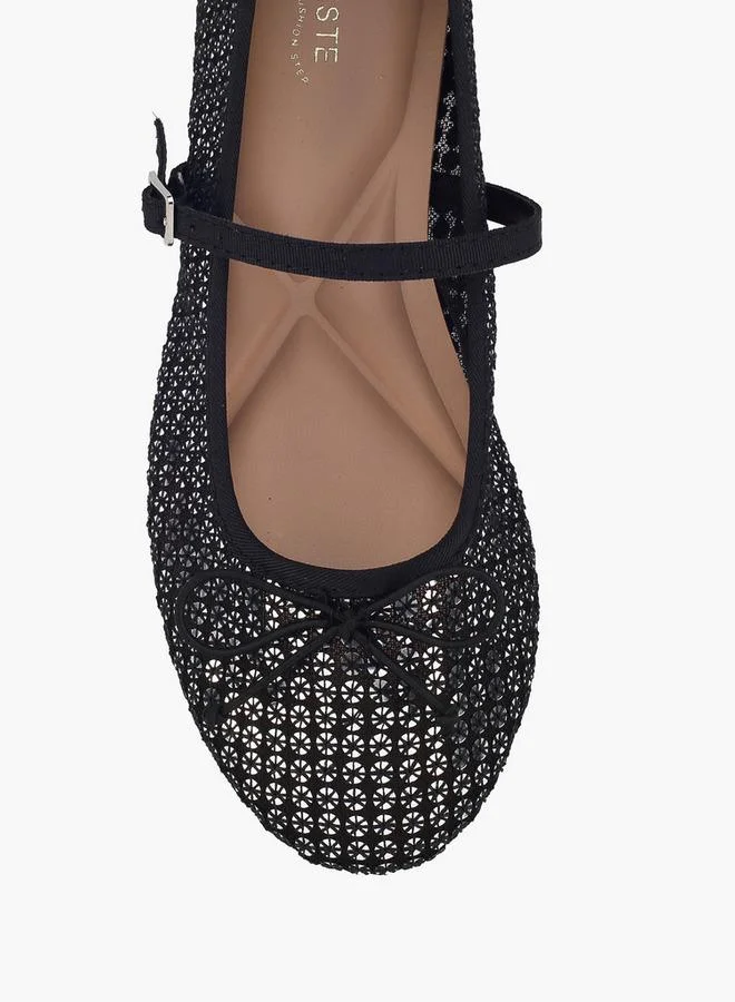 Celeste BLACK Women Buckle Closure Ballerina Shoes for Women | Best Price UAE