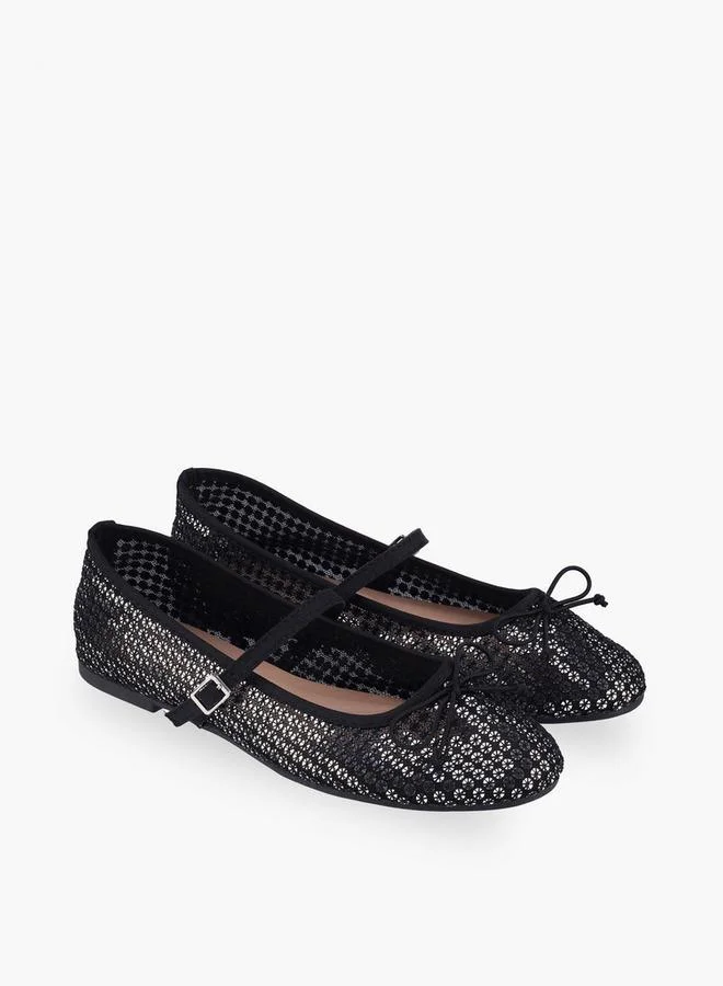 Celeste BLACK Women Buckle Closure Ballerina Shoes for Women | Best Price UAE