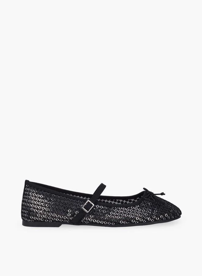 Women Buckle Closure Ballerina Shoes