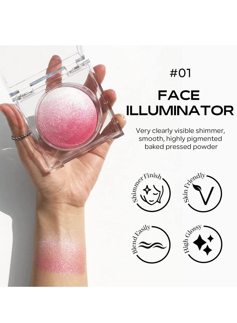 Excefore Blusher, Long Lasting and Sweat Resistant Non Greasy Blush & Glow Matte Blusher Brighten Skin Color Shimmery or Matte Blusher - Image 3