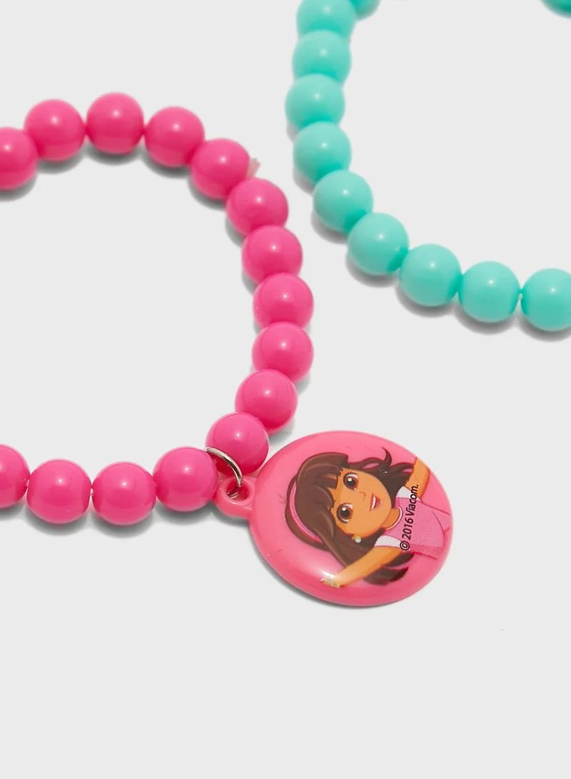 nickelodeon Kids Dora The Explorer Beaded Bracelet