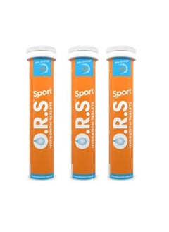 ORS Ors Hydration Tablets With Electrolytes - Natural Orange Flavor - 20 Counts Pack Of 3  - Image 1