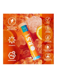 ORS Ors Hydration Tablets With Electrolytes - Natural Orange Flavor - 20 Counts Pack Of 3  - Image 2