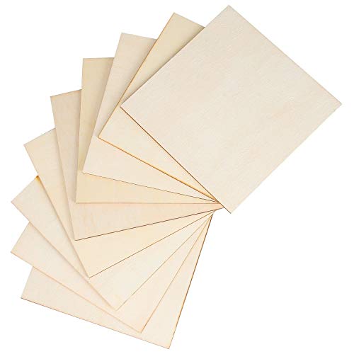 ZOEYES 50 Pieces 6x6 Inch Wood Squares Unfinished Basswood Plywood Wooden Sheets 1/8 inch Thick Blank Wood Squares for Crafts Painting Scrabble Tiles Mini House Building Wooden Plate Architectural Model - Image 3