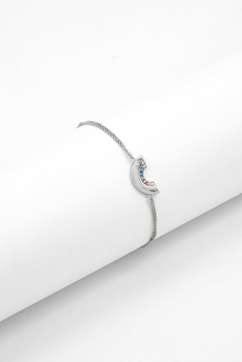 OLIVIA BURTON Women Rainbow Silver Tone Bracelet, Silver  - Image 1