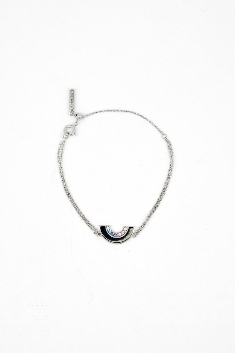 OLIVIA BURTON Women Rainbow Silver Tone Bracelet, Silver  - Image 2