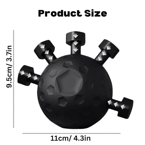 ANKZWEE Ultimate Finger Exerciser Strength Trainer Exercise Ball Hand Strengthener Hand Balls Workout Equipment for Men & Women (Black Heavier Finger) - Image 2