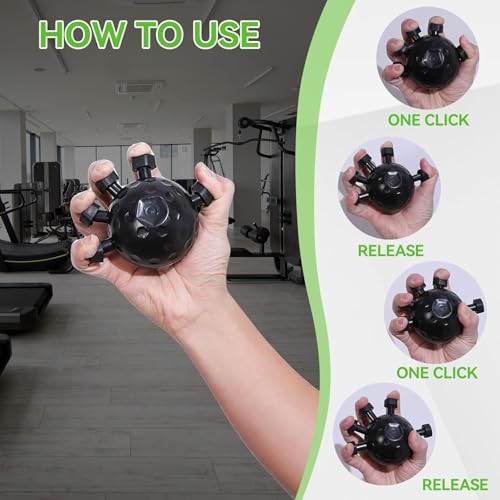 ANKZWEE Ultimate Finger Exerciser Strength Trainer Exercise Ball Hand Strengthener Hand Balls Workout Equipment for Men & Women (Black Heavier Finger) - Image 5
