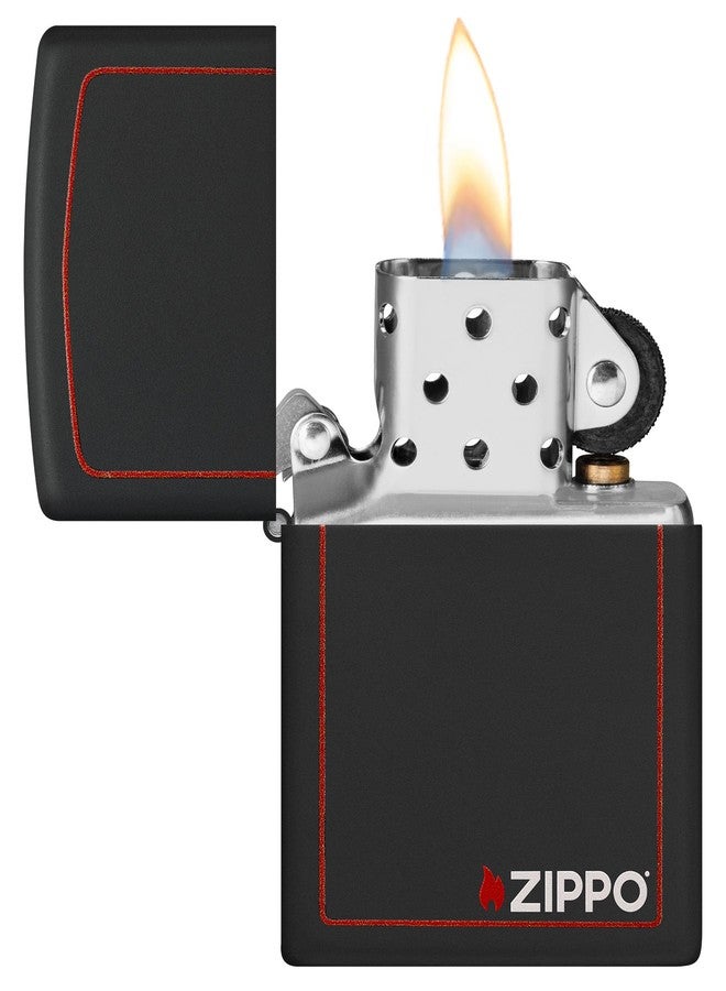 Zippo •218ZB Black Matte, W/Zippo & Border - Image 3