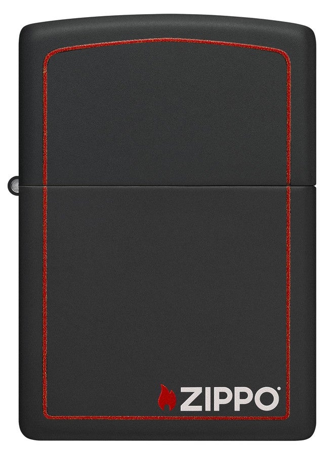 Zippo •218ZB Black Matte, W/Zippo & Border - Image 2
