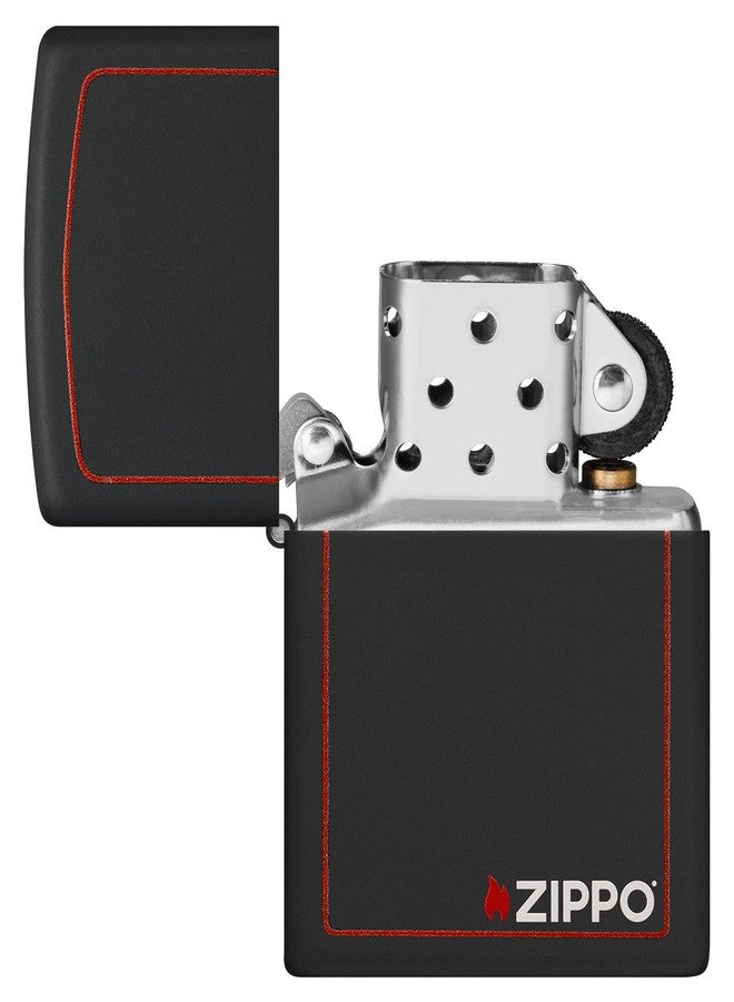 Zippo •218ZB Black Matte, W/Zippo & Border - Image 4