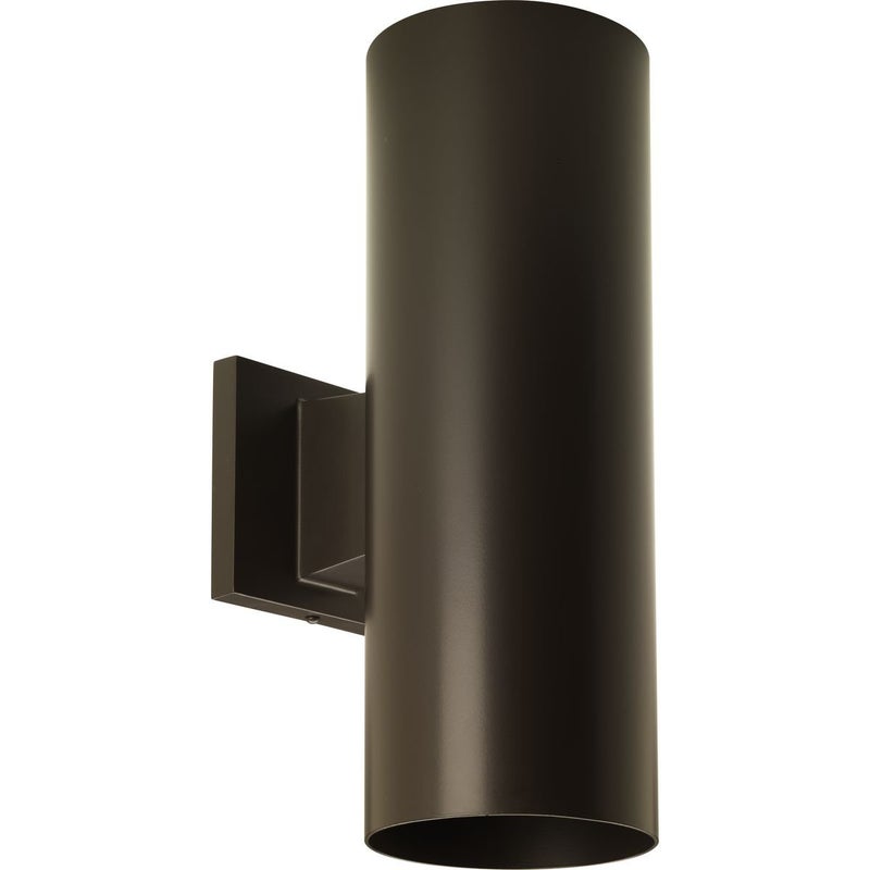 Progress Lighting 5-Inch Cylinder Outdoor Wall Sconce, 2-Light Modern Wall Mount Up and Down Lights, Interior and Exterior Lighting for Home or Porch, Aluminum Construction, Antique Bronze (P5675-20) - Image 3