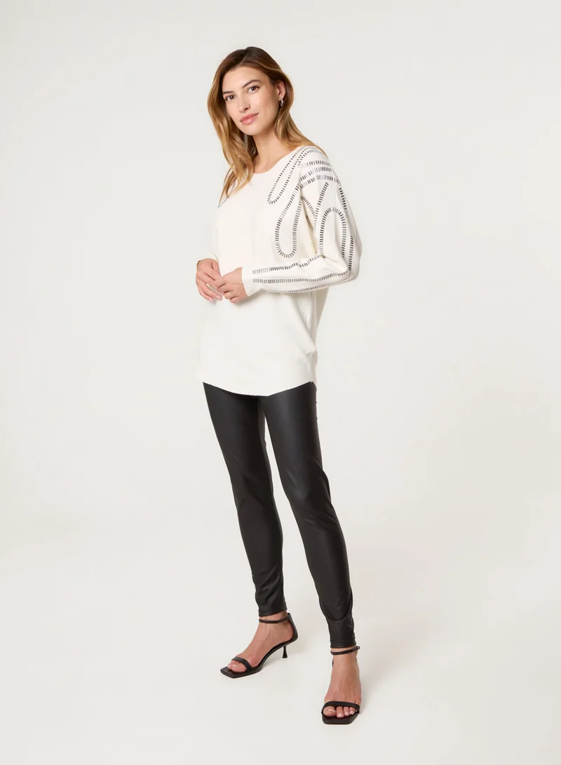 Blue Vanilla Embellished Shoulder Jumper