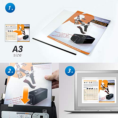 Plustek A4 / Letter Size Document Carrier Sheets (Pack of 5) - Protects Fragile Paper and A3 Size Document by Folding Support Epson, Brother, Fujitsu and Canon Document Scanner - Image 4