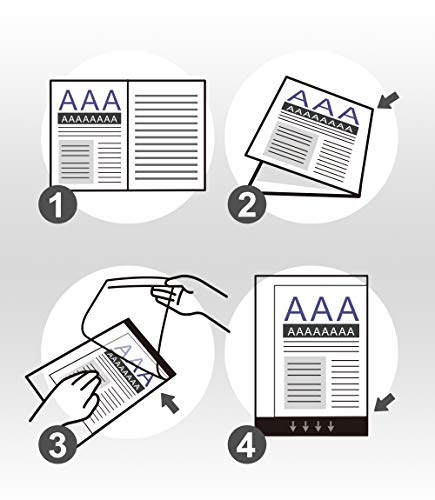 Plustek A4 / Letter Size Document Carrier Sheets (Pack of 5) - Protects Fragile Paper and A3 Size Document by Folding Support Epson, Brother, Fujitsu and Canon Document Scanner - Image 3