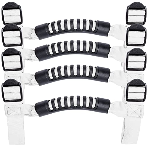 Danti 4 x Roll Bar Grab Handles Grip Handle for Jeep Wrangler YJ TJ JK JKU JL JLU Sports Sahara Freedom Rubicon X Unlimited 19552023 2024 2025White - Image 1