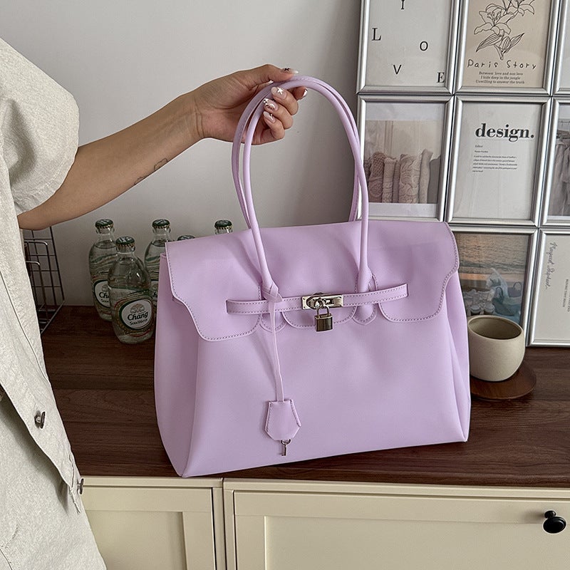 Japanese-Korean Style PVC Tote Crossbody Bag - Image 4