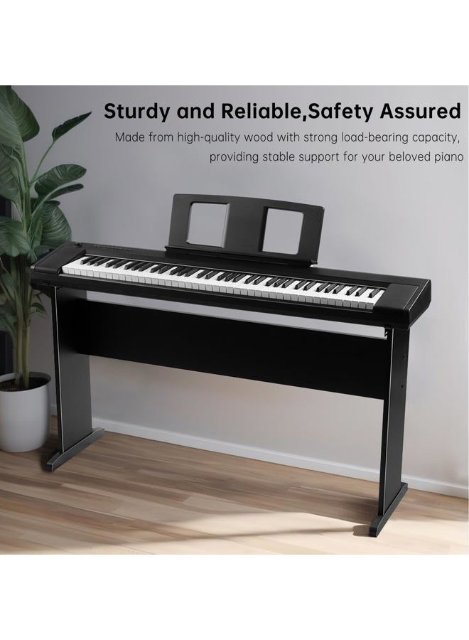 AODSK Digital Piano Universal Wood Stand,Adjustable Width Digital Piano Stand - Sturdy, Non-Slip, Scratch-Proof Design, Fits Multiple Keyboards - Image 2