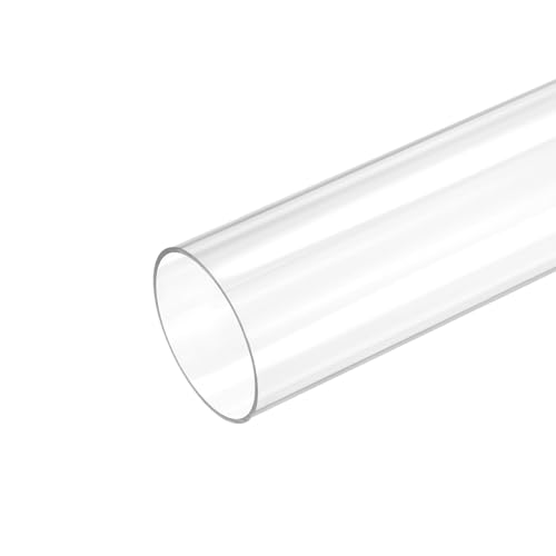 MECCANIXITY Plastic Pipe Rigid Polycarbonate Round Tube Clear 1.85"(47mm) ID 2"(50mm) OD 14" (350mm) High Impact for Lighting, Models, Water Plumbing - Image 1