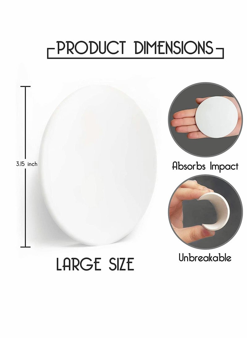SOLARAE Door Stopper Wall Protector Large with Strong 3M Adhesive - Quiet and Shock Absorbent Silicone Wall Protectors from Door Knobs - Discreet Door Bumper to Protect Every Wall Surface - Image 2