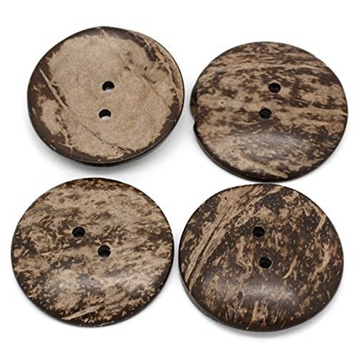Generic 100pcs Big Large 15mm 2 Hole Natural Coconut Buttons Sewing Buttons CT0108 - Image 3