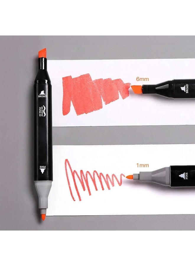 Touch Marker Art Set of 168 Colors – Professional Drawing & Coloring Pens - Image 2