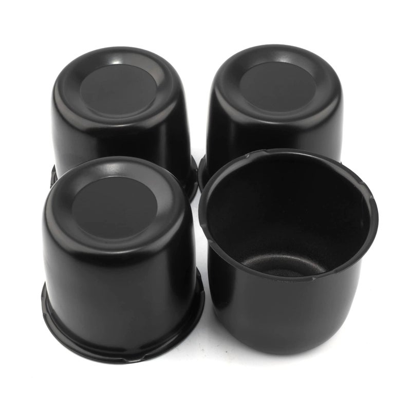 GTownWorks 4Pcs 331 inch Wheel Center Caps Fit 331 Center Bore Truck Trailer RV SUV Wheels Rims Carbon Steel Matt Black Push Through Hub Covers - Image 2
